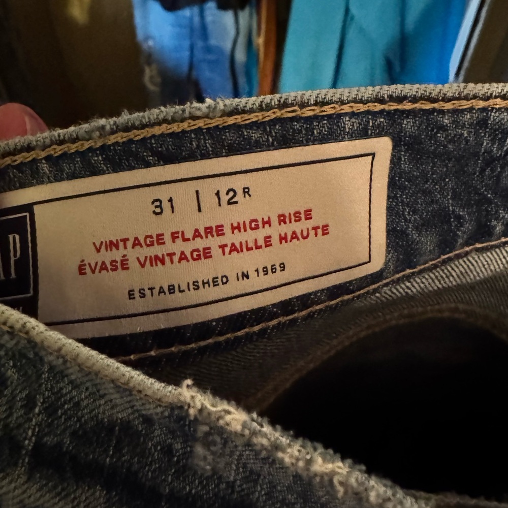GAP Vintage Flare High Rise Wide Leg Jeans - Picture 3 of 5